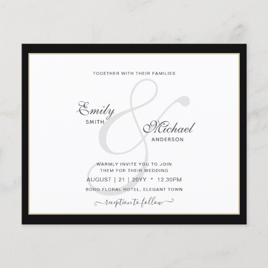 Moderne  Ampersand Typografie Weddenschap QR Flyer (Voorkant)