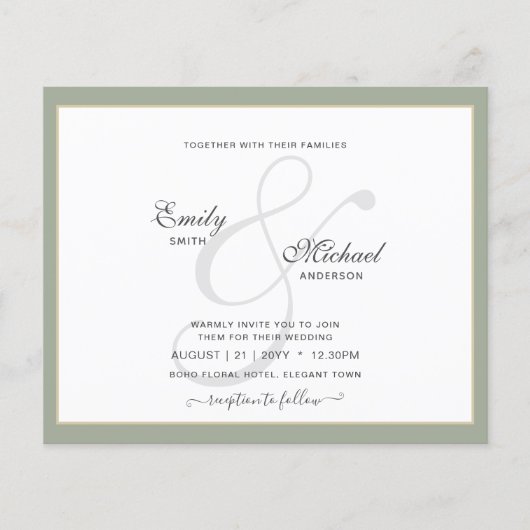 Moderne  Ampersand Typografie Weddenschap QR Flyer (Voorkant)