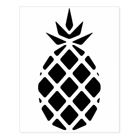 Moderne anananas Silhouette Rubber Art Stempel (Afrduk)