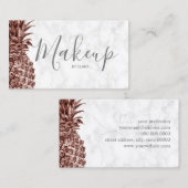 Moderne anananasappelvormer van  roos visitekaartje (Voorkant / Achterkant)