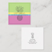 Moderne ananas illustratie Catering Chef Vierkante Visitekaartje (Voorkant / Achterkant)
