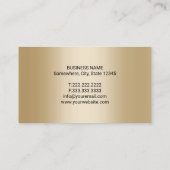 Moderne ananas Logo Elegante gouden achtergrond Visitekaartje (Achterkant)