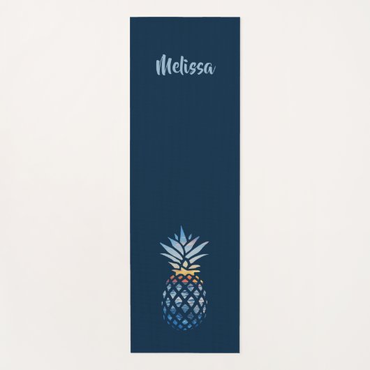 Moderne ananassen op maat yogamat (Voorkant)