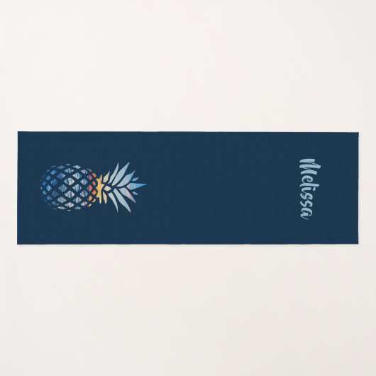 Moderne ananassen op maat yogamat (Voorkant (horizontaal))