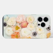 moderne anemonanemone ranuculus roos, vers iPhone hoesje (Achterkant horizontaal)