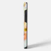 moderne anemonanemone ranuculus roos, vers iPhone hoesje (Linkerkant)