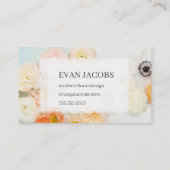 moderne anemonanemone ranuculus roos, vers visitekaartje (Achterkant)