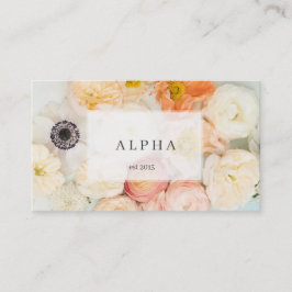 moderne anemonanemone ranuculus roos, vers visitekaartje