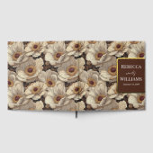 Moderne Anemonen accentueren herfstbruiloft Gastenboek (Volledig)