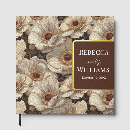 Moderne Anemonen accentueren herfstbruiloft Gastenboek