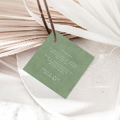 Moderne Anemones & Dusty Green Eucalyptus Wedding Bedankjes Labels