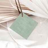 Moderne Anemones & Dusty Green Eucalyptus Wedding Bedankjes Labels