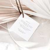 Moderne Anemones & Dusty Green Eucalyptus Wedding Bedankjes Labels