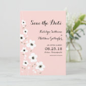 Moderne Anemoon | Bewaar de datum Save The Date (Staand voorkant)