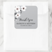 Moderne anemoon | Bruiloft Vierkante Sticker (Tas)