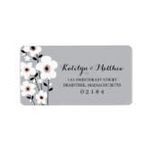 Moderne anemoon | Postadres Etiket (Voorkant)