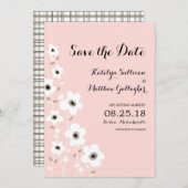 Moderne Anemoon | Save the Date (Voorkant / Achterkant)