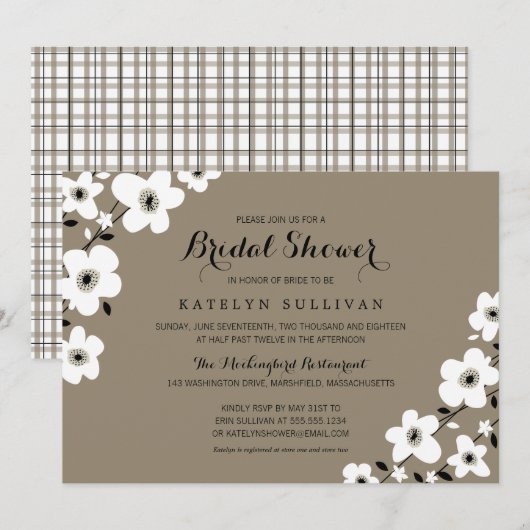 Moderne anemoon | Vrijgezellenfeest Kaart (Voorkant / Achterkant)