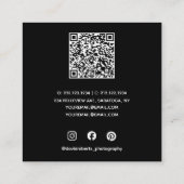 Moderne Angle openhartige fotografie. Vierkante Visitekaartje (Achterkant)