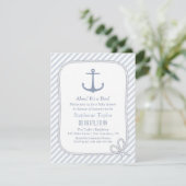 Moderne anker nautische babyshower uitnodigingen (Staand voorkant)