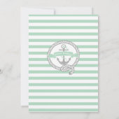 Moderne Anker Nautische Neutrale Baby Douche Kaart (Achterkant)