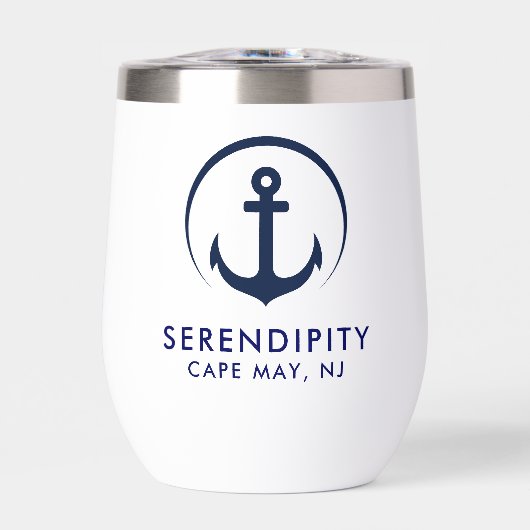 Moderne Ankerboot Logo (Voorkant)