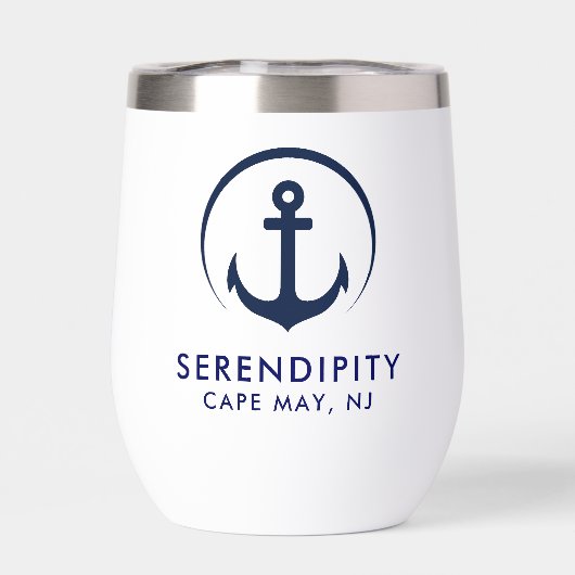 Moderne Ankerboot Logo (Achterkant)