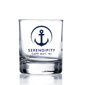 Moderne Ankerboot Logo Whisky Glas
