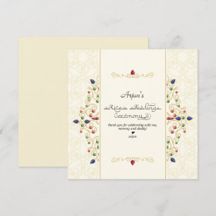 Moderne Annaprashan eerste rijst ceremonie Bedankkaart