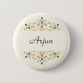 Moderne Annaprashan eerste rijst ceremonie Ronde Button 5,7 Cm