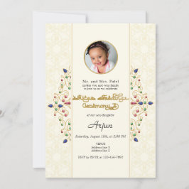 Moderne Annaprashan Eerste Rijstceremonie Foto Kaart