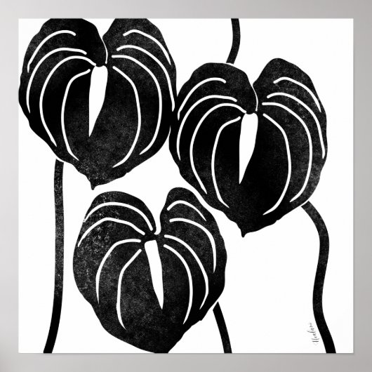 Moderne Anthuriums - poster en digitale afdrukken (Voorkant)