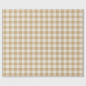 Moderne Antiek beige Buffalo Check Pset Holiday Cadeaupapier (Vlak)
