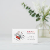 Moderne apotheek dokter visitekaartje met QR-code (Staand voorkant)