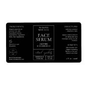 Moderne apotheek zwart 2 oz cosmetische fles label (Voorkant)