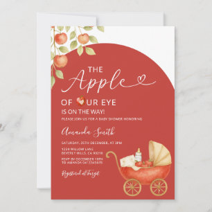Moderne Appel van onze Oog Baby Shower Bloemen Kaart