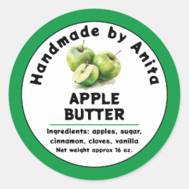Moderne Apple Butter Jelly of Jam Jar Label