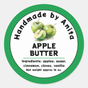 Moderne Apple Butter Jelly of Jam Jar Label