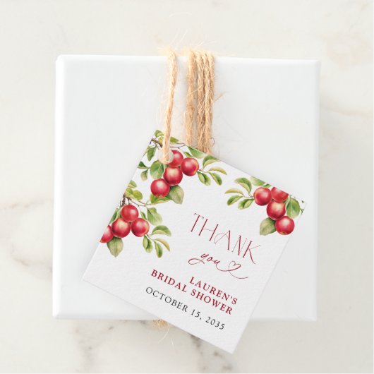 Moderne Apple Ooit Na Apple Shower Dank U Bedankjes Labels (In situ)