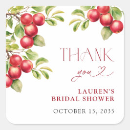 Moderne Apple Ooit Na Apple Shower Dank U Vierkante Sticker