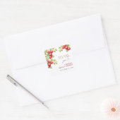 Moderne Apple Ooit Na Apple Shower Dank U Vierkante Sticker (Envelop)