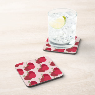 Moderne Apple Print Decoratief Hard Plastic onderz Bier Onderzetter