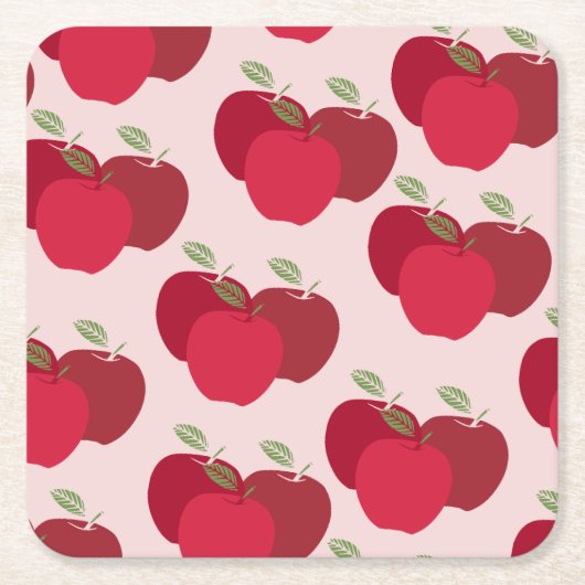 Moderne Apple Print Decoratief Papier Onderzetter (Voorkant)