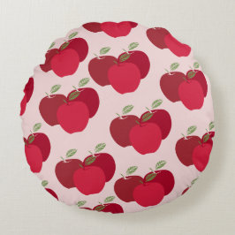 Moderne Apple Print Decoratieve Ronde Kussen