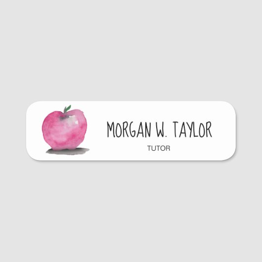  moderne Apple Tutor Teacher magneet Naamplaatje (Voorkant)