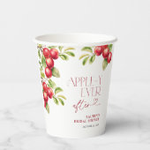 Moderne Appley Ever After Apple Bruidsfeest Papieren Bekers (Achterkant)