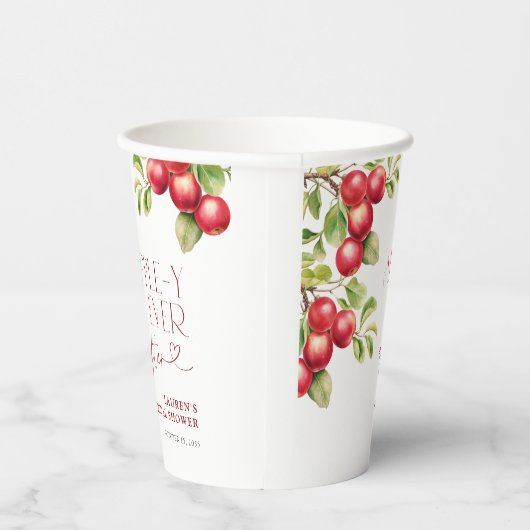 Moderne Appley Ever After Apple Bruidsfeest Papieren Bekers (Rechts)