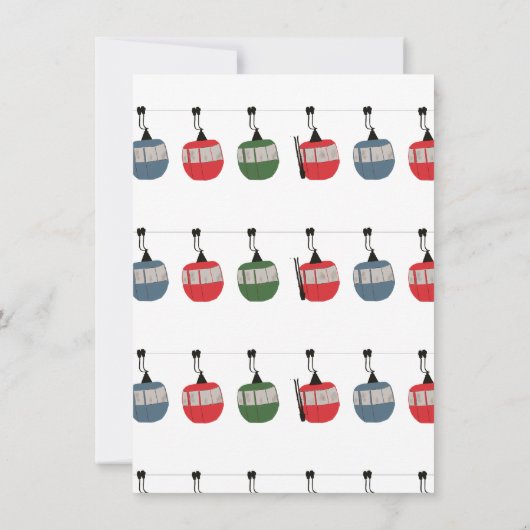 Moderne Aprés Ski Verjaardag Kaart (Achterkant)