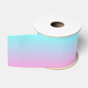 Moderne Aqua Blau Roze Gradiënt Ombre Grosgrain Ri Lint
