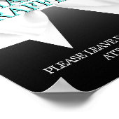 Moderne Aqua Blauwgroen Tiffany Baby shower Luier  Poster (Hoek)